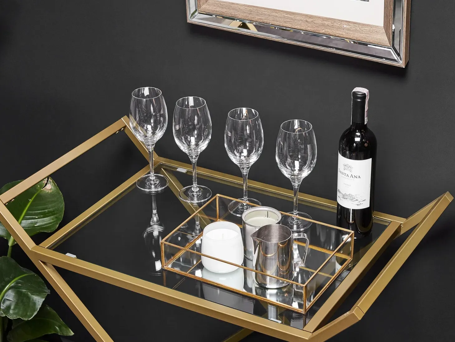 Serveringsvogn IVERA Metal Transparent