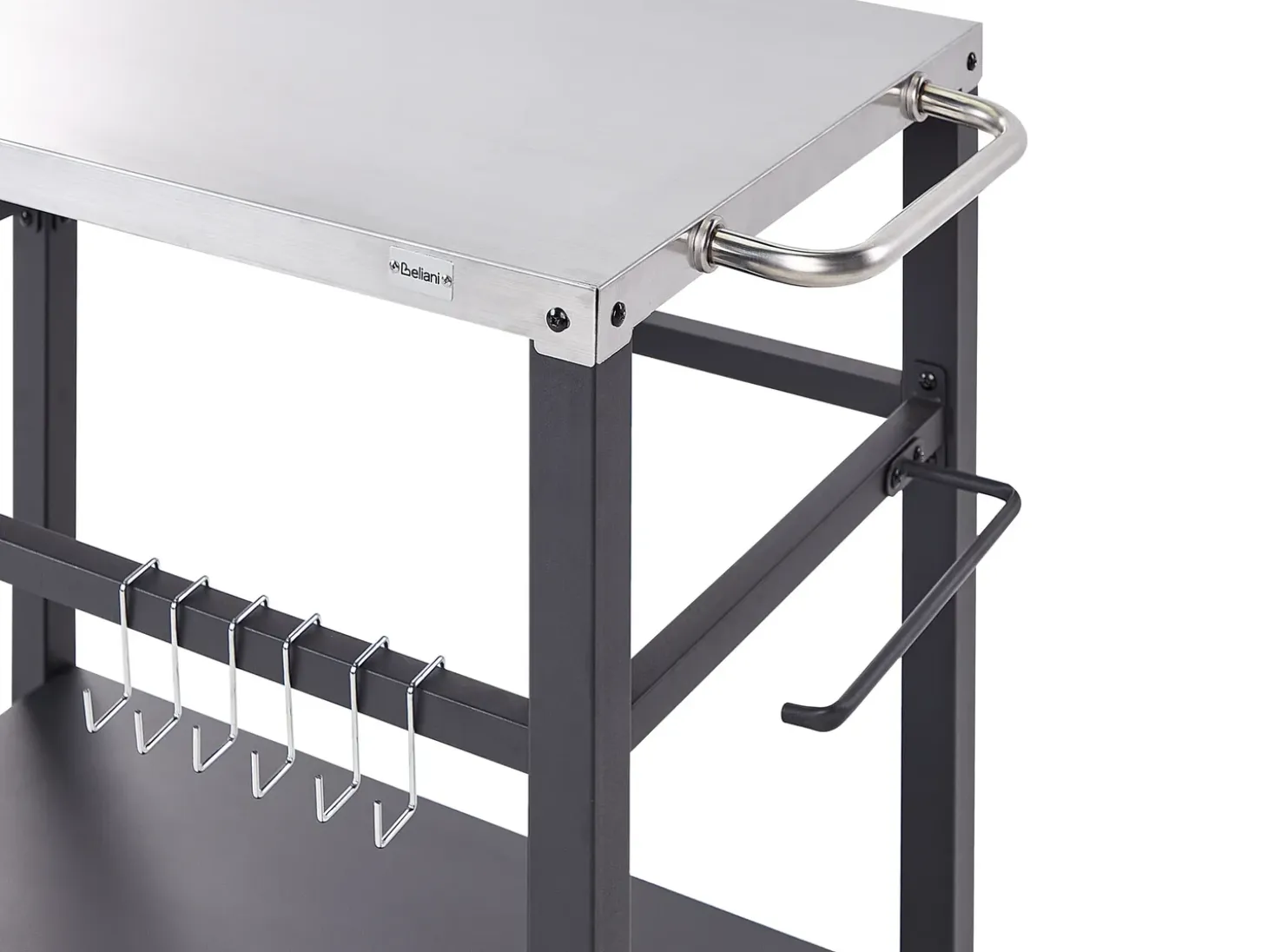 Serveringsvogn til haven SPIAZZI Sort Metal