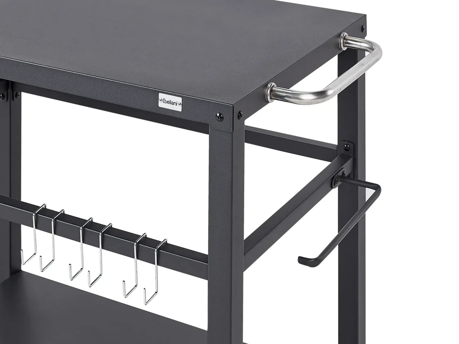 Serveringsvogn til haven STALETTI Sort Metal