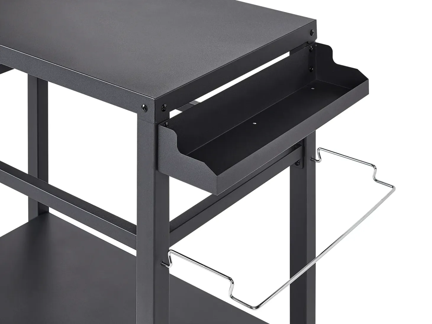 Serveringsvogn til haven STALETTI Sort Metal