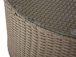 SEVERO 9 personers Loungesæt med bord Brun PE-rattan