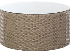SEVERO 9 personers Loungesæt med bord Brun PE-rattan