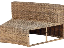 SEVERO 9 personers Loungesæt med bord Guldbrun PE-rattan