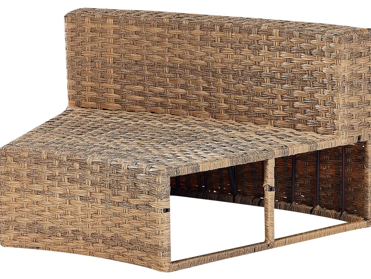 SEVERO 9 personers Loungesæt med bord Guldbrun PE-rattan
