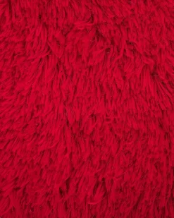 Shaggy gulvtæppe CIDE Rød ø 140 cm