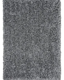 Shaggy gulvtæppe CIDE Sort/hvid 160 x 230 cm