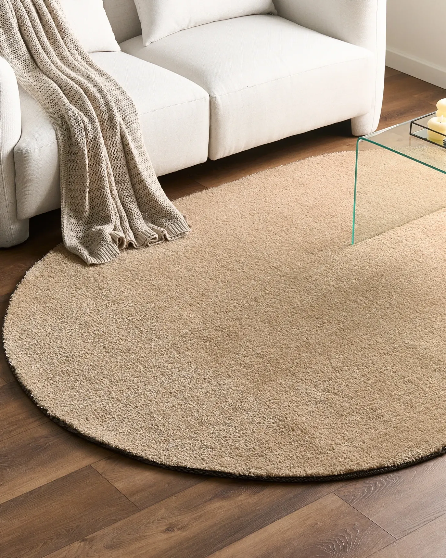 Shaggy gulvtæppe DEMRE Beige 160 x 230 cm
