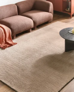 Shaggy gulvtæppe DEMRE Sand Beige 200 x 300 cm