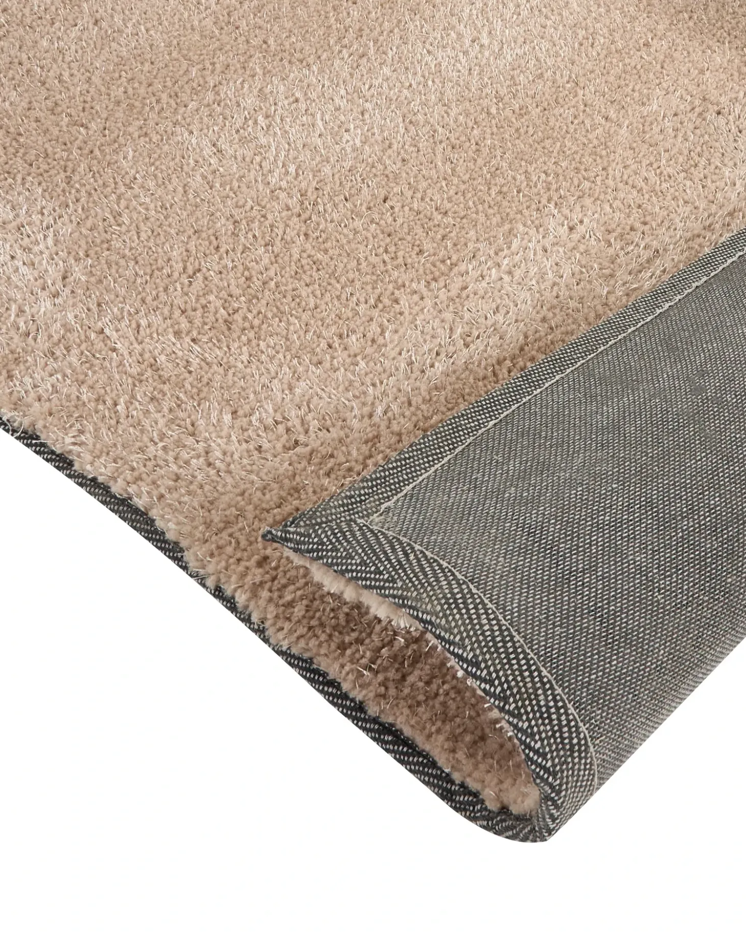 Shaggy gulvtæppe DEMRE Sand Beige 200 x 300 cm