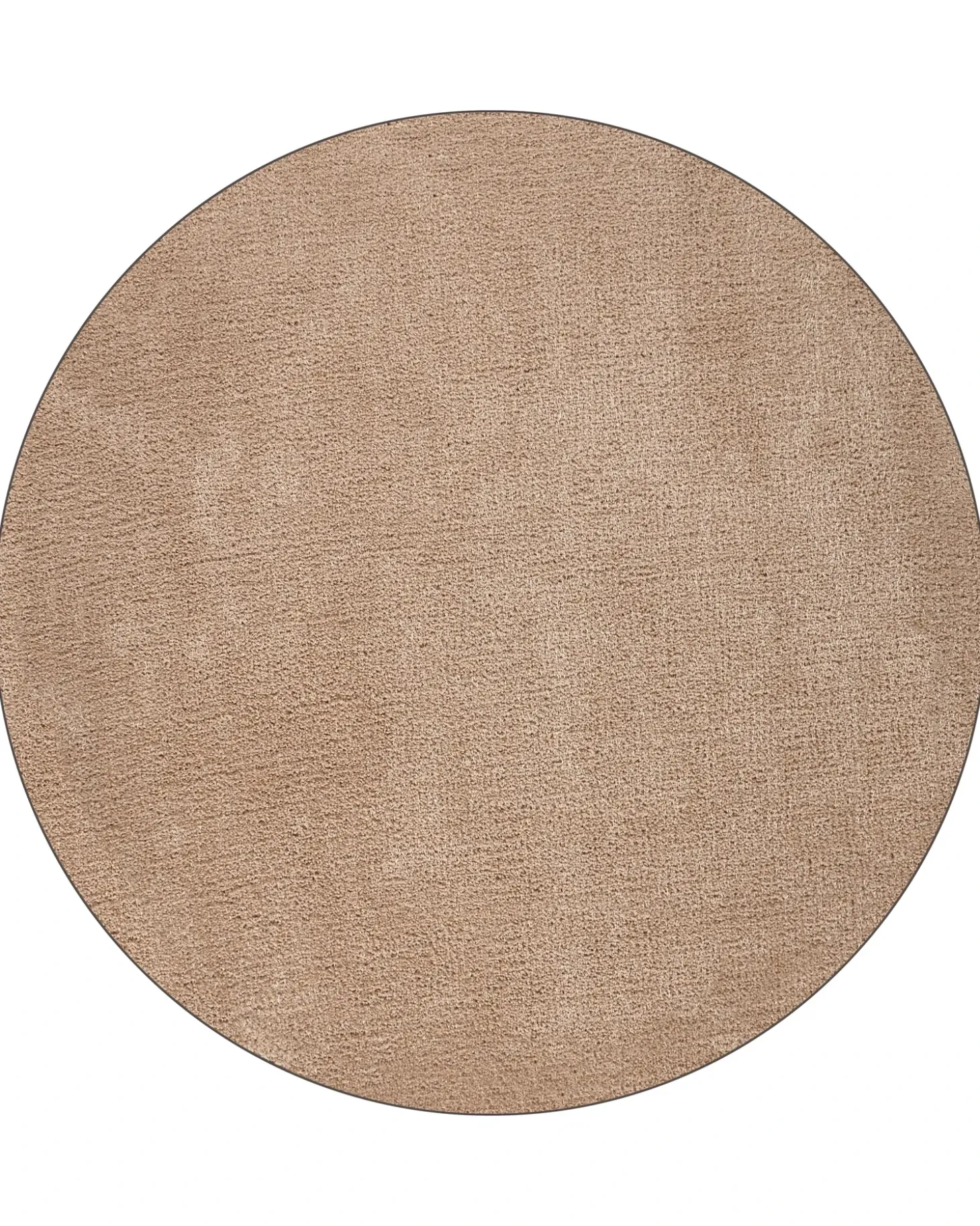 Shaggy gulvtæppe DEMRE Sand Beige ø 140 cm