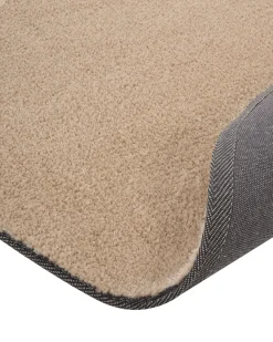 Shaggy gulvtæppe DEMRE Sand Beige ø 140 cm