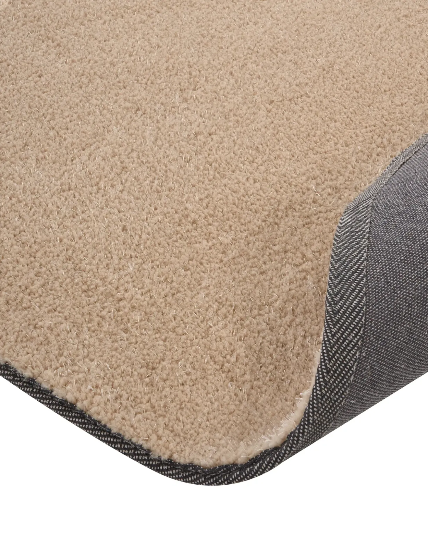 Shaggy gulvtæppe DEMRE Sand Beige ø 140 cm