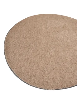 Shaggy gulvtæppe DEMRE Sand Beige ø 140 cm