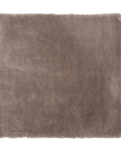 Shaggy gulvtæppe EVREN Lysebrun 200 x 200 cm