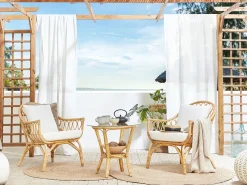 SIBARI 4 personers Loungesæt med bord Naturlig Rattan