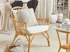SIBARI 4 personers Loungesæt med bord Naturlig Rattan