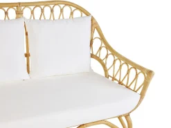 SIBARI 4 personers Loungesæt med bord Naturlig Rattan