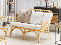 SIBARI 4 personers Loungesæt med bord Naturlig Rattan