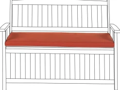 Siddehynde til bænk SOVANA 45 x 110 cm Mørkerød