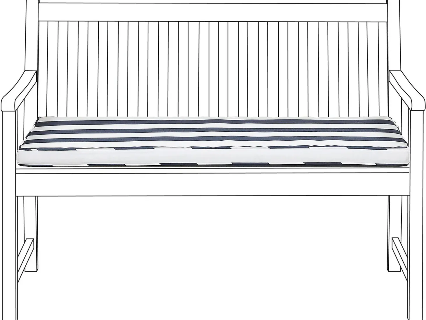 Siddehynde til bænk VIVARA 112 x 54 cm Navy Blå
