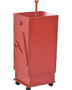 Skab EDGAR 89 cm Rød med hjul