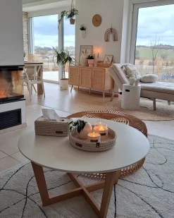 Skab PEROTE Rattan Lysebrun