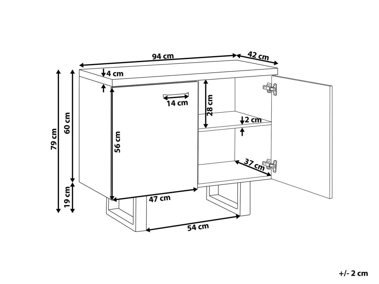 Skab TIMBER Lysebrun