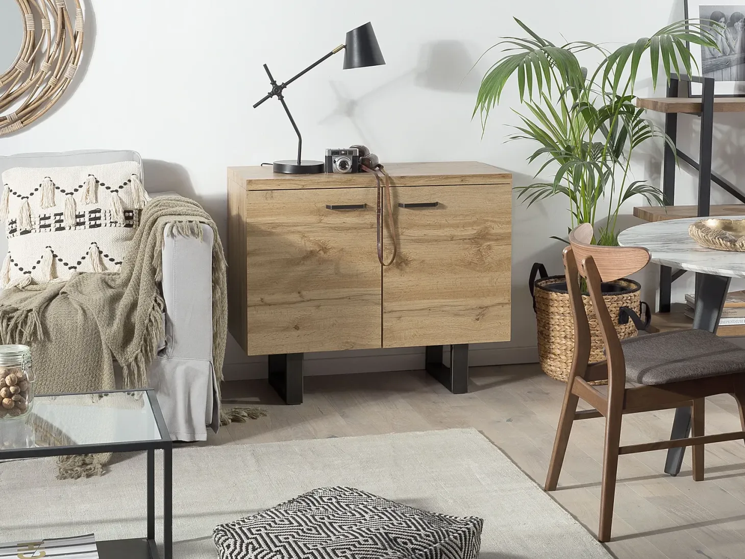 Skab TIMBER Lysebrun