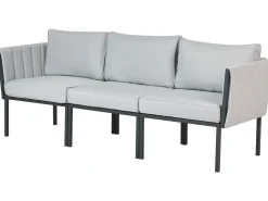 SKALA 5 personers Loungesæt med bord Lysegrå Metal