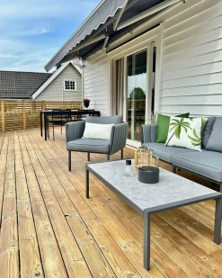 SKALA 5 personers Loungesæt med bord Mørkegrå Metal