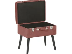 Skammel med opbevaring MALLARD Fløjl Lyserød