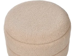 Skammel med opbevaring OKATON Boucle Beige