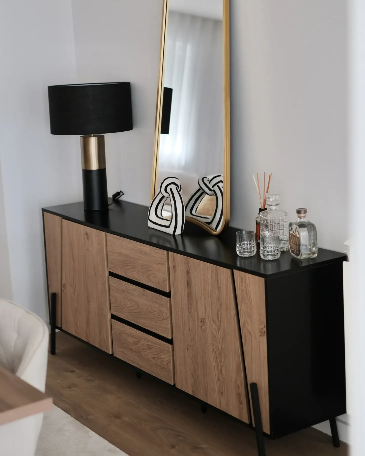 Skænk BLACKPOOL Brun/sort