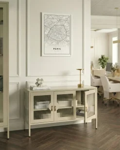 Skænk GLEORA Metal Lys Beige