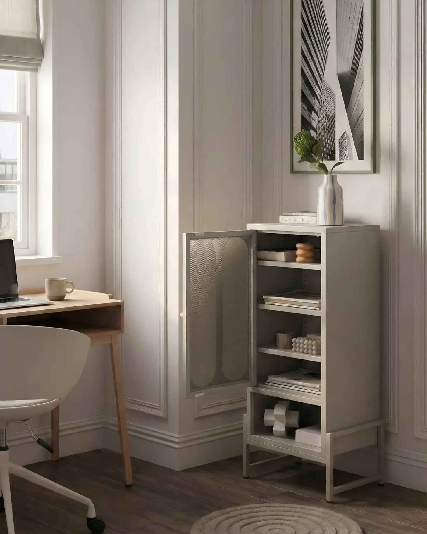 Skænk SOLETTA Metal Lys Beige