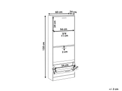 Skoskab BOWRAL Lysebrun