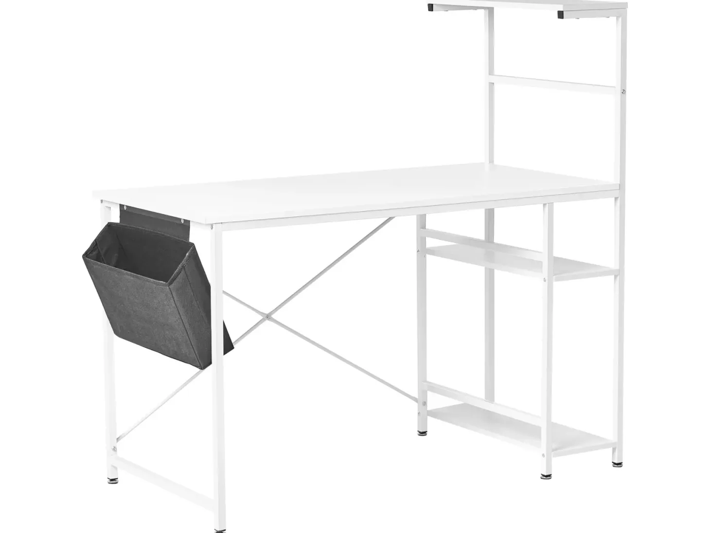 Skrivebord ARAMINGO Hvid 120 cm 60 cm med opbevaring