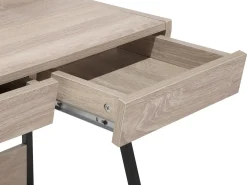 Skrivebord BROXTON Lysebrun 77 cm 46 cm med skuffer