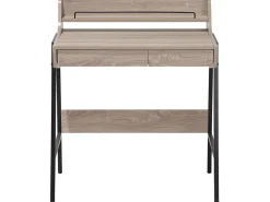 Skrivebord BROXTON Lysebrun 77 cm 46 cm med skuffer
