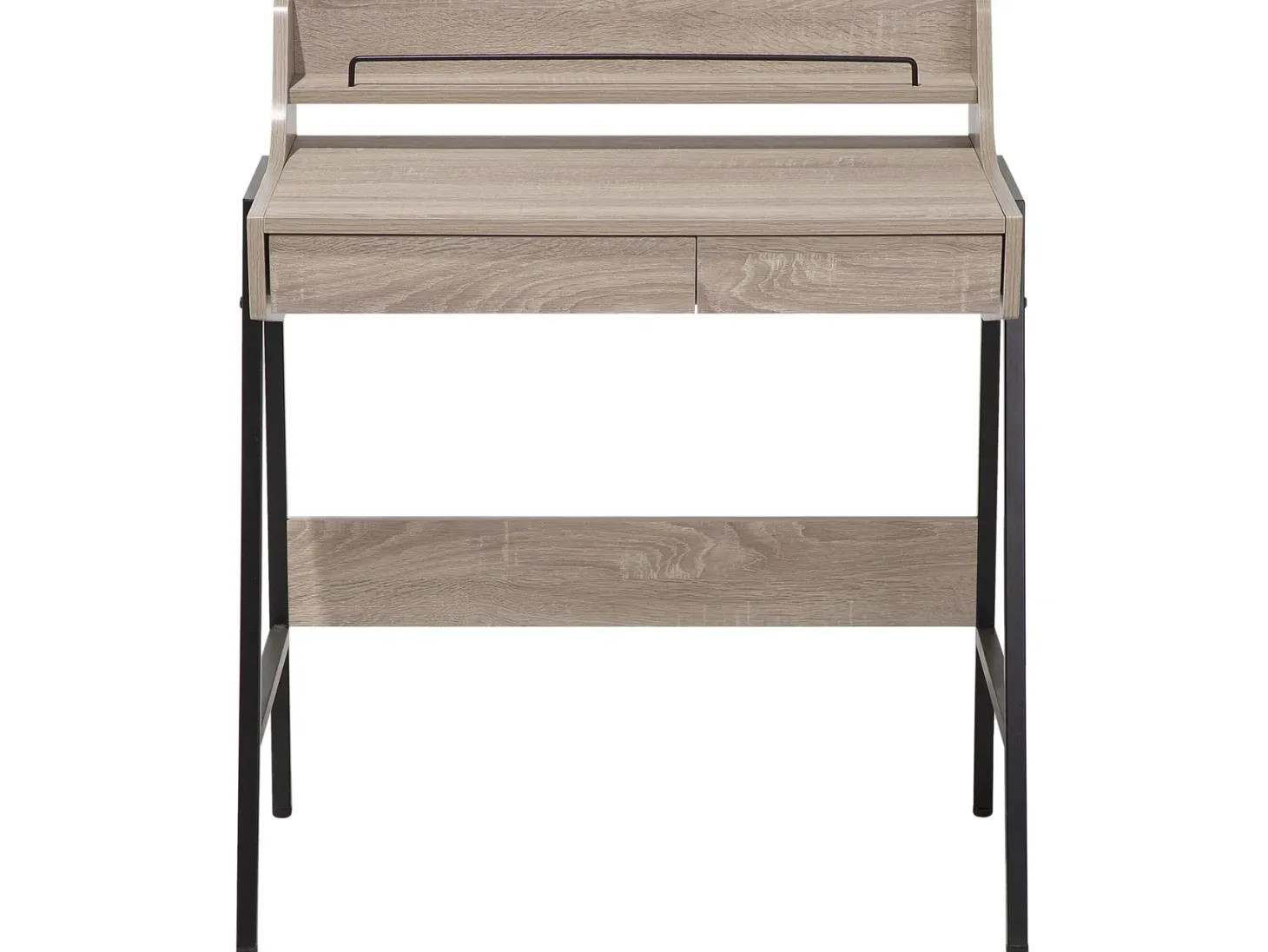 Skrivebord BROXTON Lysebrun 77 cm 46 cm med skuffer