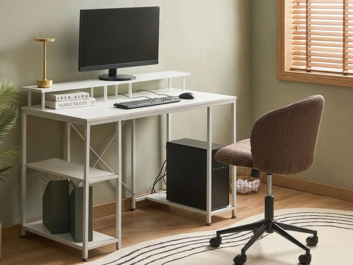 Skrivebord CADDO Hvid 120 cm 60 cm