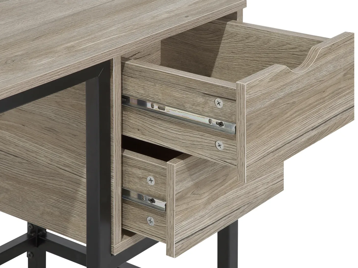 Skrivebord GRANT Lysebrun 120 cm 48 cm med skuffer