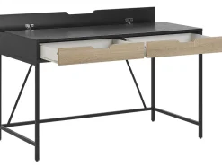 Skrivebord JENA Sort 120 cm 60 cm med skuffer