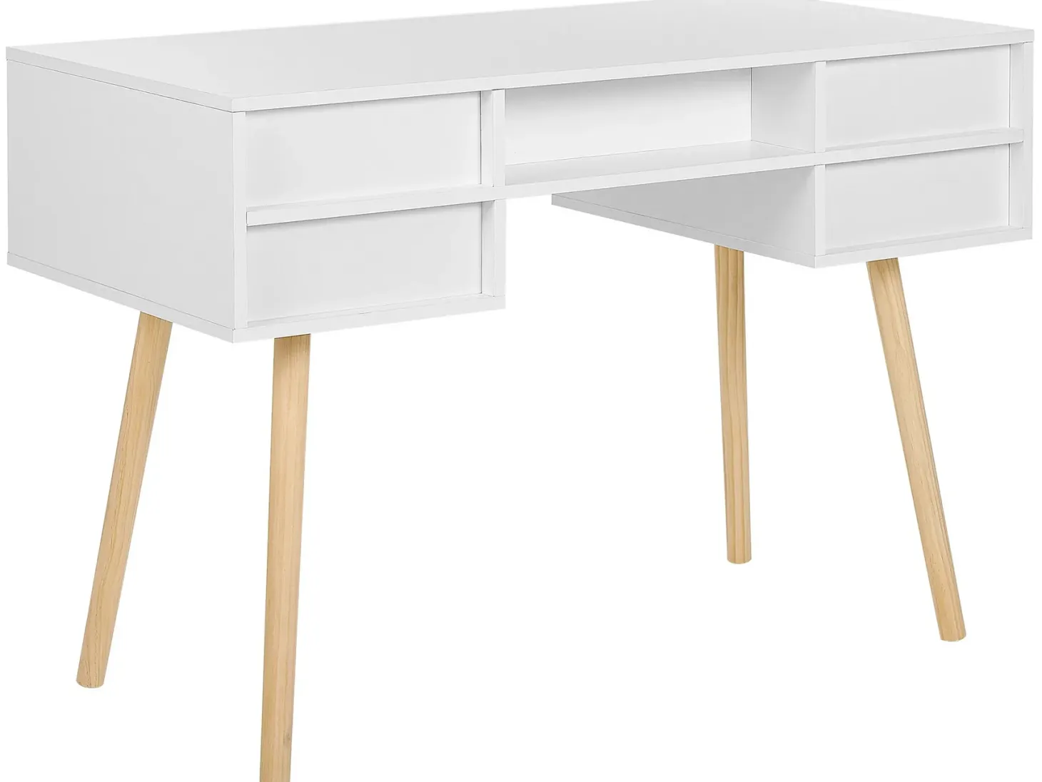 Skrivebord LEVIN Hvid 110 cm 55 cm med skuffer
