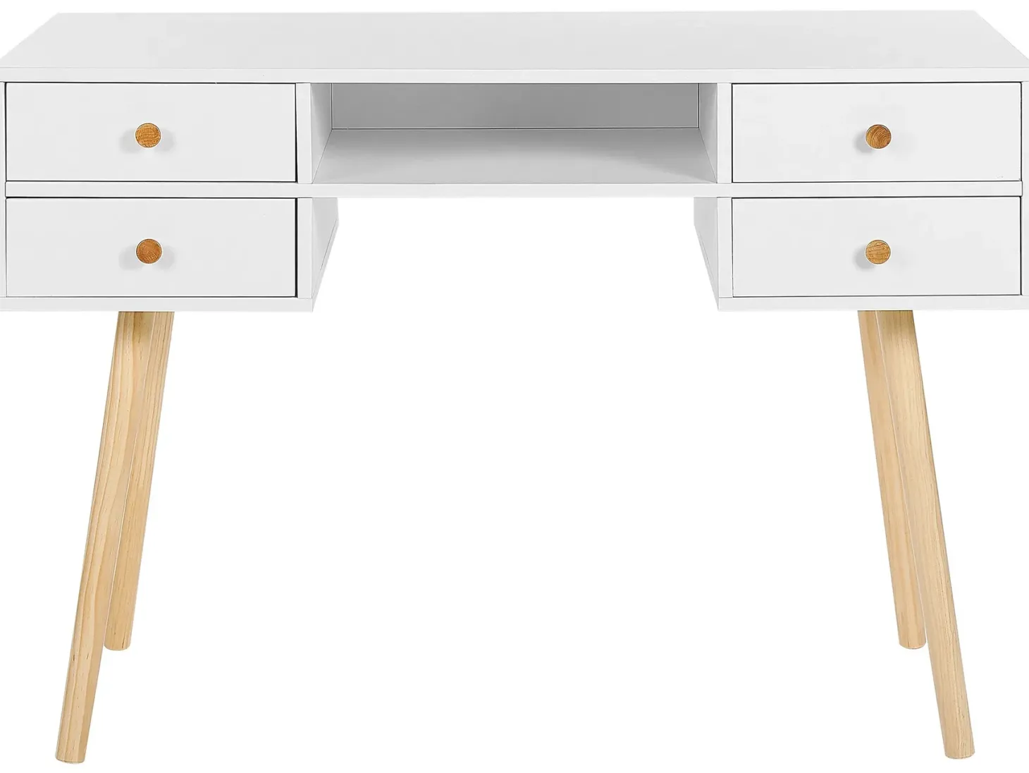Skrivebord LEVIN Hvid 110 cm 55 cm med skuffer