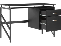 Skrivebord MORITON Sort 117 cm 57 cm med opbevaring
