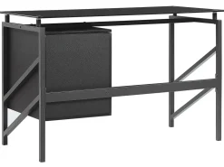 Skrivebord MORITON Sort 117 cm 57 cm med opbevaring