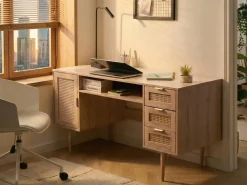Skrivebord RAFFRA Lysebrun 140 cm 60 cm