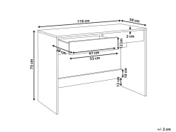 Skrivebord RONDANE Hvid 110 cm 50 cm
