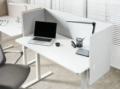 Skrivebordsdeler SOLOA 210 x 61 cm Cremehvid